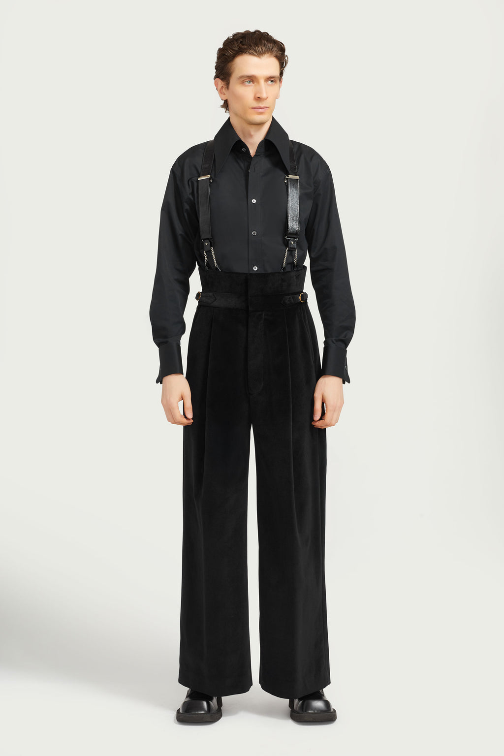 Wide Leg Velvet Trouser