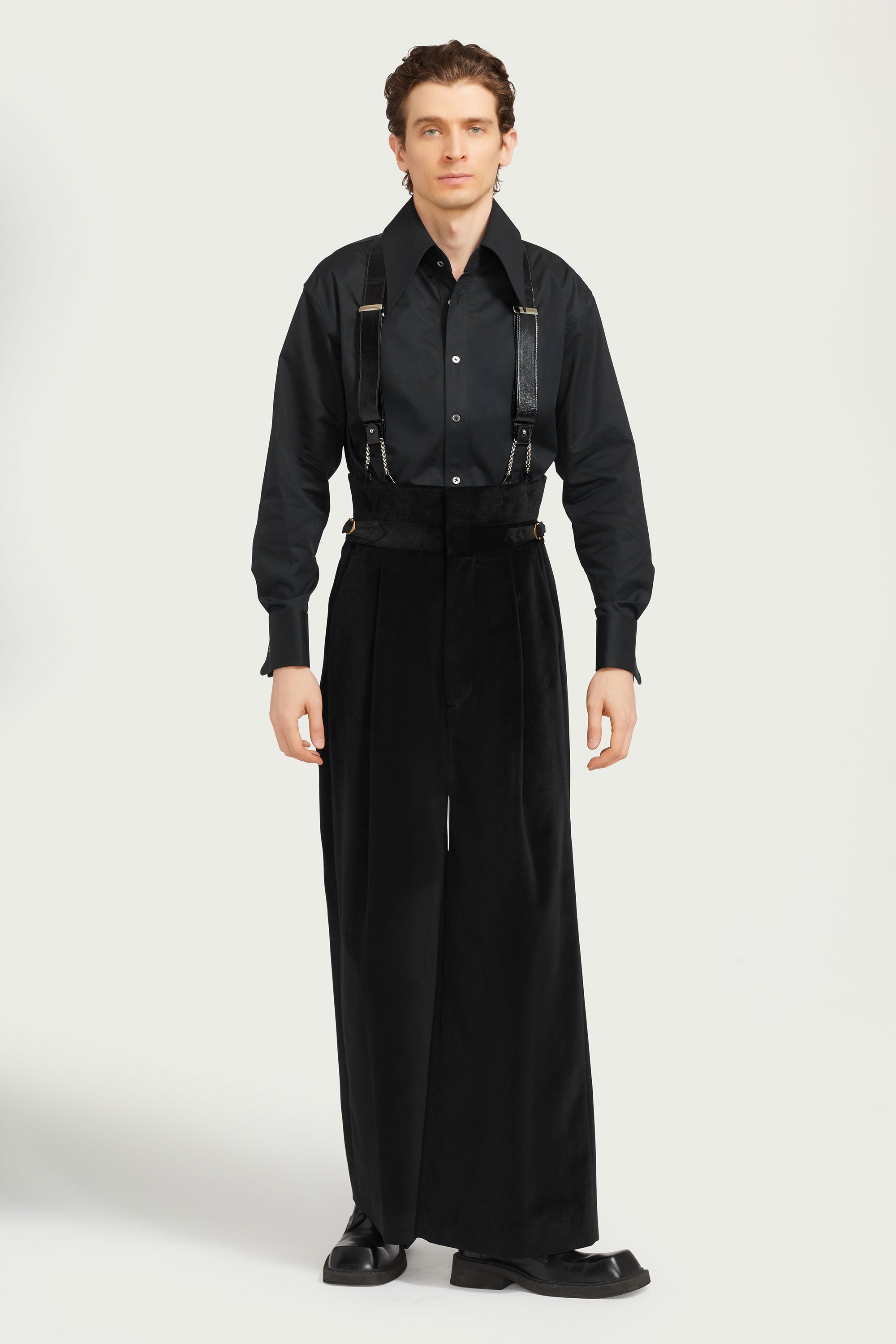 Wide Leg Velvet Trouser